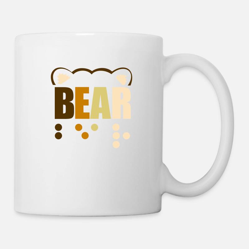 Gay Bär in Blindeschrift - Tasse - Weiß