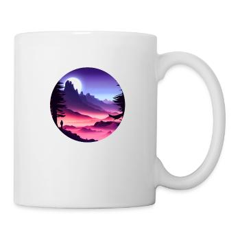 Austronaute seul dans une galaxie extraterrestre - Mug blanc - blanc - Droite