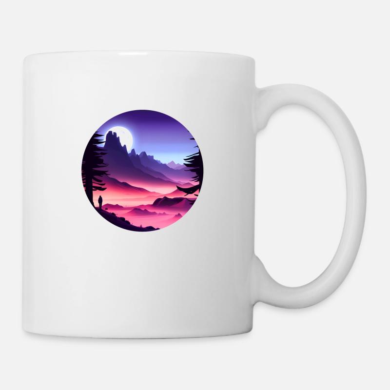 Austronaute seul dans une galaxie extraterrestre - Mug blanc - blanc