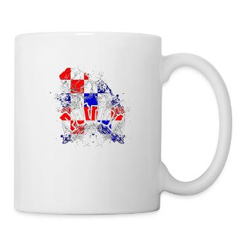 Retro-Mode Vintage coole 80er Jahre Frau Mädchen Pop Art - Tasse - Weiß - Rechts