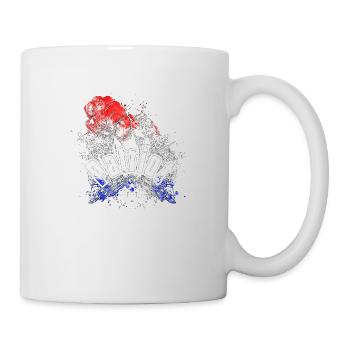 Retro-Mode Vintage coole 80er Jahre Frau Mädchen Pop Art - Tasse - Weiß - Rechts