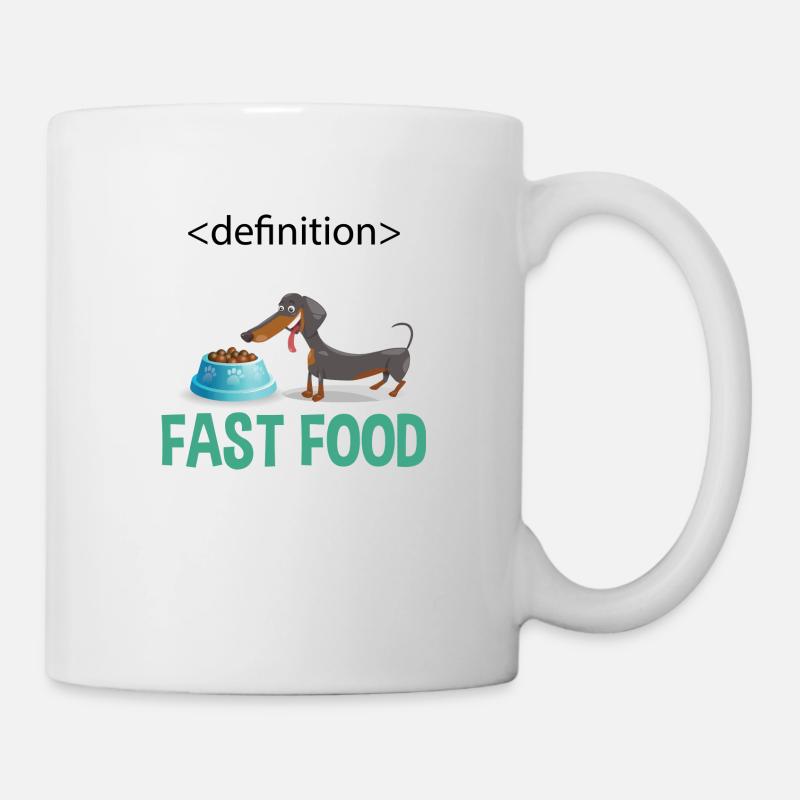 Teckel - Restauration rapide - Mug blanc - blanc