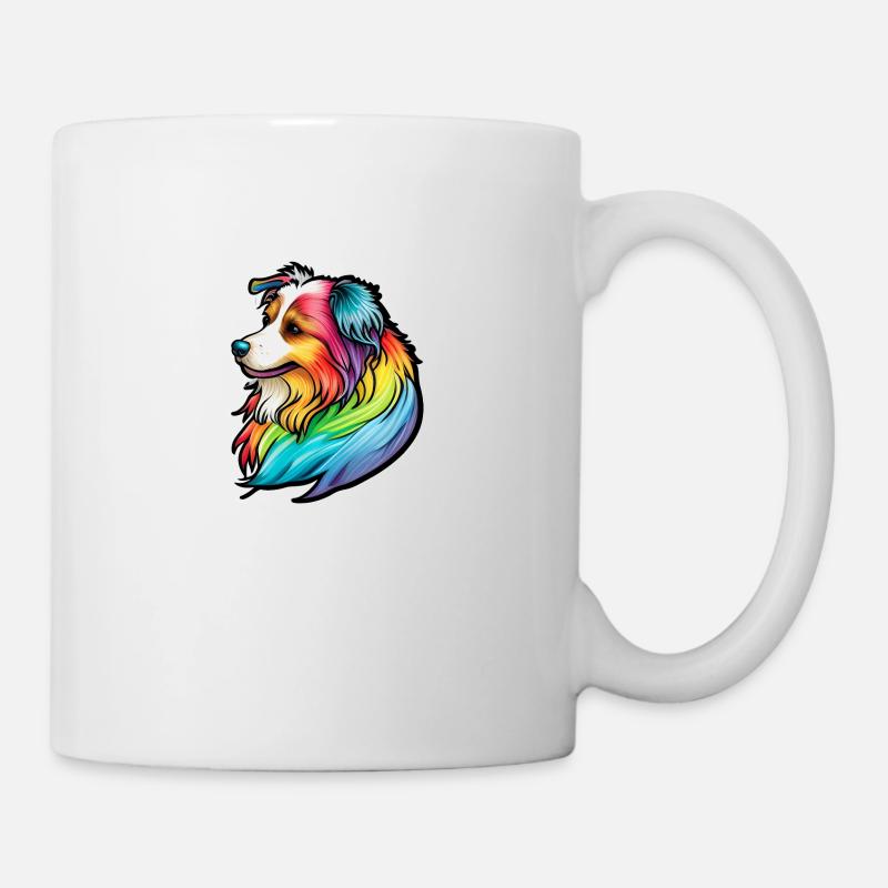 Cute rainbow dog - Mug - white