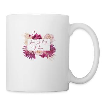 Team de la mariée floral - Mug blanc - blanc - Droite