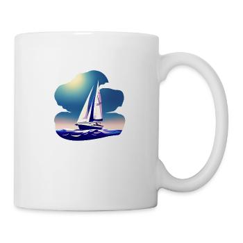 Segelschiff Segeln Segelboot Segelsport Segler - Tasse - Weiß - Rechts
