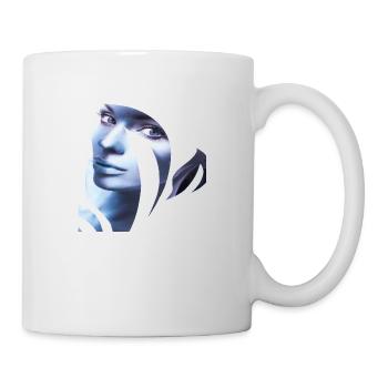 Retro-Mode Vintage coole 80er Jahre Frau Mädchen Pop Art - Tasse - Weiß - Rechts