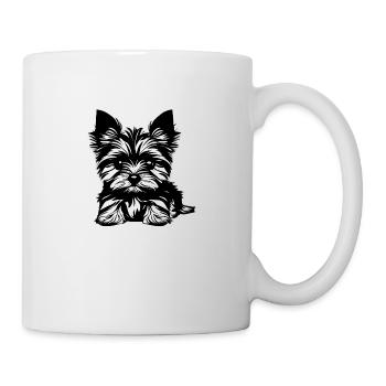 Puppy Yorkshire Terrier Dog Dog Owner - Mug - white - Right