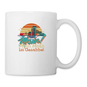 Moin Moin ist gesabbel Hamburg Retro Skyline Hafen - Tasse - Weiß - Rechts