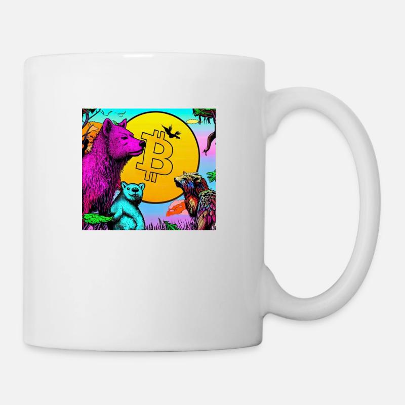 Krypto Pop Art - Tasse - Weiß