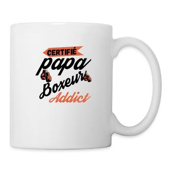 Certifié Papa Boxeur Addict - Mug blanc - blanc - Droite