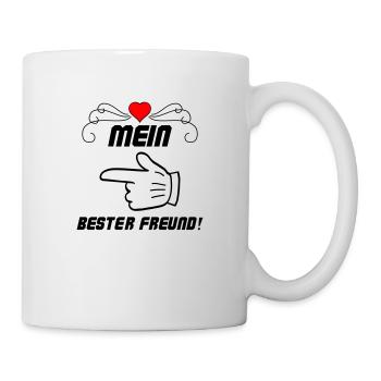 mein bester freund 2 - Tasse - Weiß - Rechts
