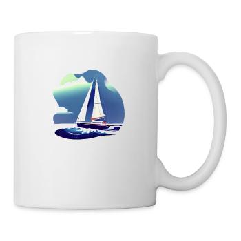Segelsport Segler Segeln Segelschiff Segelboot - Tasse - Weiß - Rechts