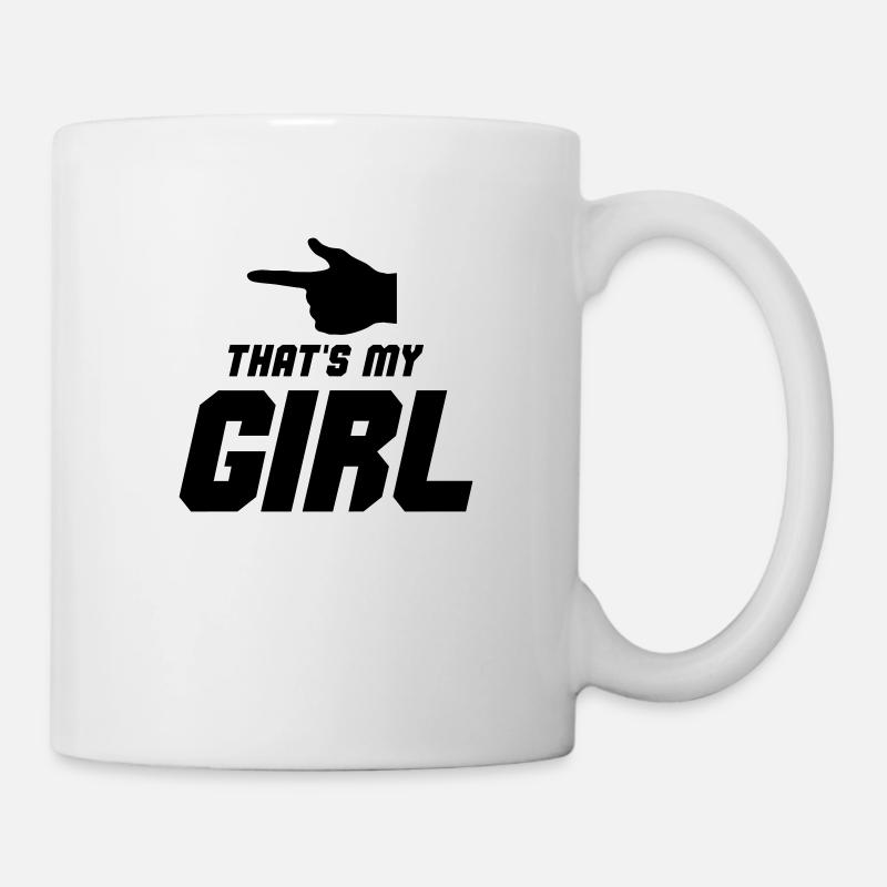C’est ma fille 001 - Mug blanc - blanc