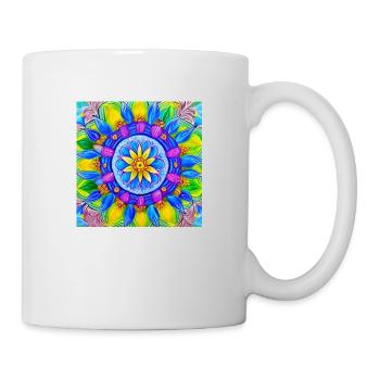 Botanical Mandala oil painting - Mug - white - Right
