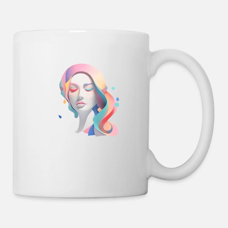 izup2u colored abstract woman - Mug - white