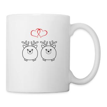 baby elche verliebt - Tasse - Weiß - Rechts