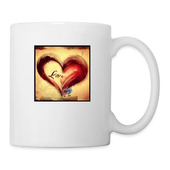 Showing the sweet love with a heart is love! - Mug - white - Right