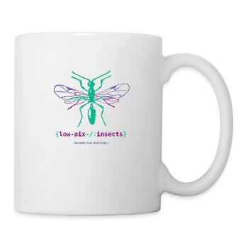 Fourmi à faible pixel - Mug blanc - blanc - Droite