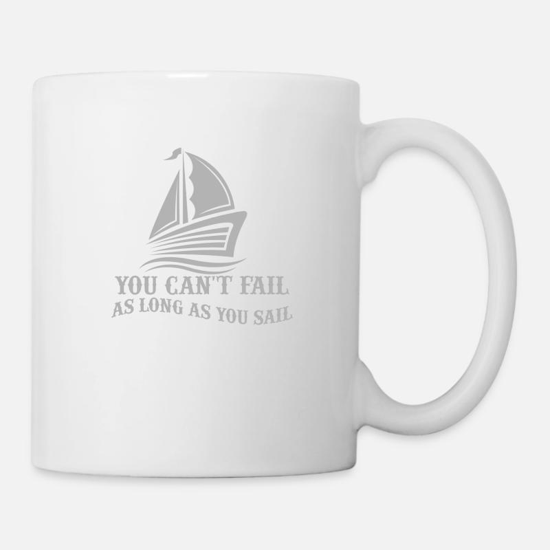 Sailboat with slogan - Mug - white