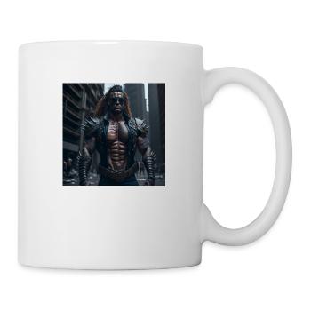 Future Cyberpunkt Warrior - Tasse - Weiß - Rechts