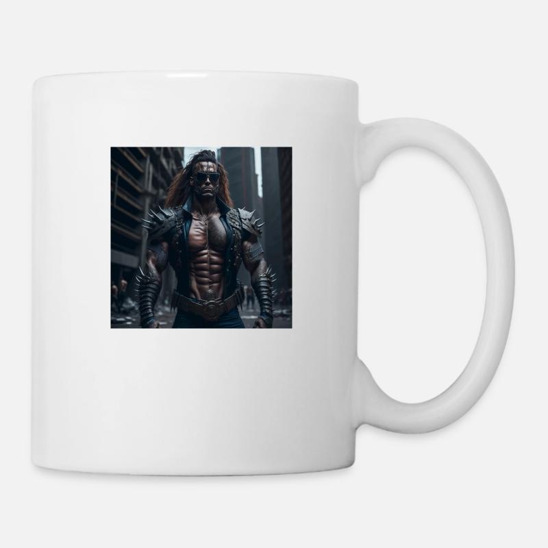Futur Cyberpunkt Warrior - Mug blanc - blanc