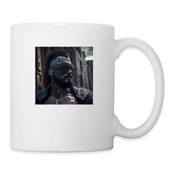 Future Cyberpunkt Warrior - Tasse - Weiß - Rechts