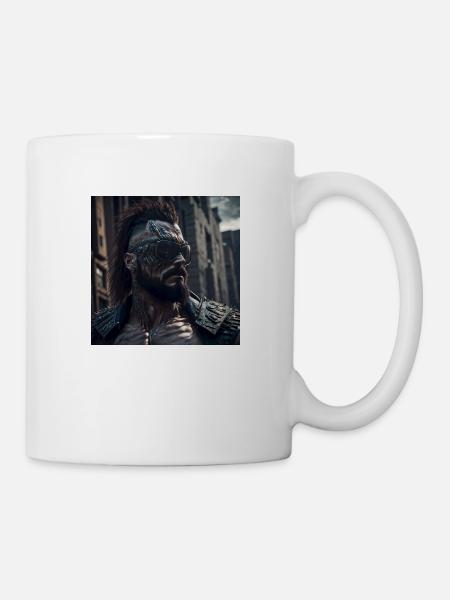 Future Cyberpunkt Warrior - Tasse - Weiß