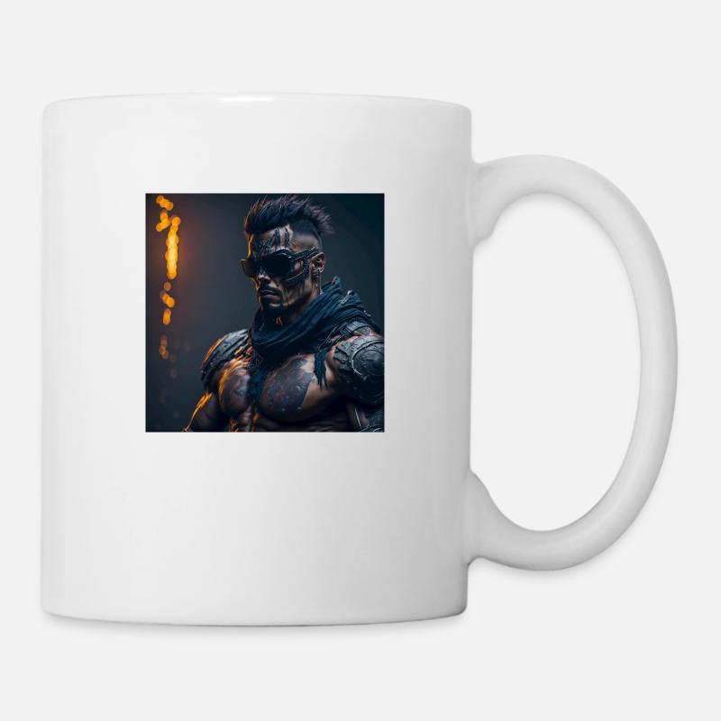 Futur Cyberpunkt Warrior - Mug blanc - blanc