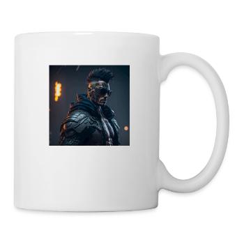 Future Cyberpunkt Warrior - Tasse - Weiß - Rechts