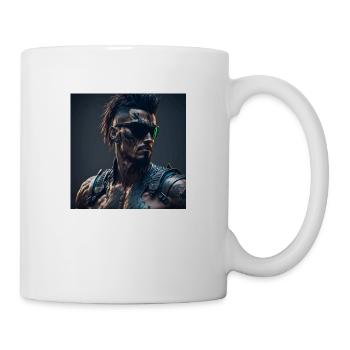 Future Cyberpunkt Warrior - Tasse - Weiß - Rechts