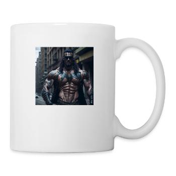 Future Cyberpunkt Warrior - Tasse - Weiß - Rechts