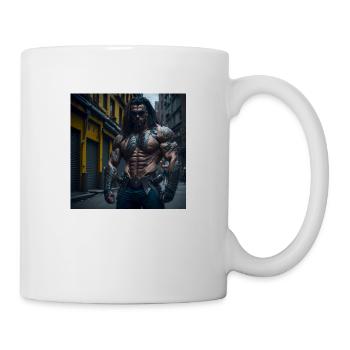 Future Cyberpunkt Warrior - Tasse - Weiß - Rechts