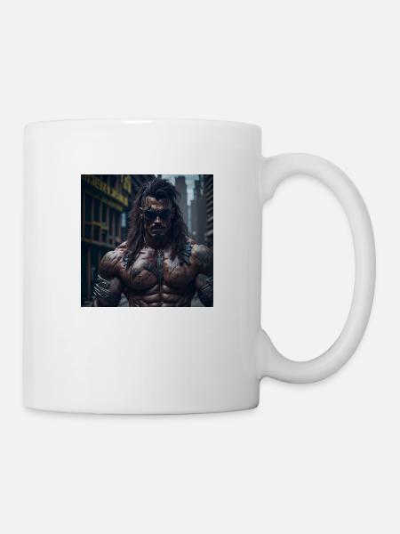 Futur Cyberpunkt Warrior - Mug blanc - blanc