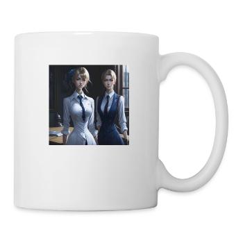 Belles filles manga - Mug blanc - blanc - Droite
