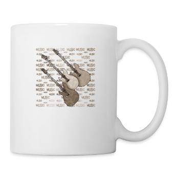 Gitarren - Tasse - Weiß - Rechts