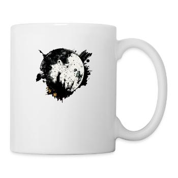 Moon graffiti black and white - Mug - white - Right