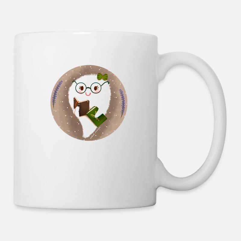 Geist Bibliothek - Tasse - Weiß