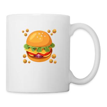 Burger-Chaos - Tasse - Weiß - Rechts