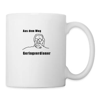 Aus dem Weg Geringverdiener - Tasse - Weiß - Rechts