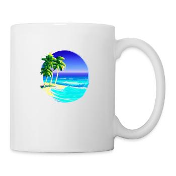 Palm Islands Sun Summer Holiday Beach Palm Tree - Mug blanc - blanc - Droite