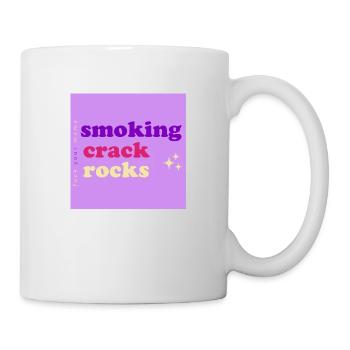smoking crack rocks - Tasse - Weiß - Rechts