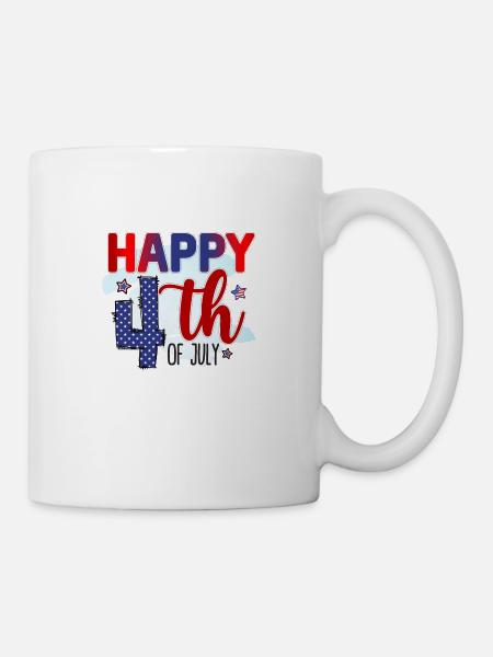 happy 4th of july - Mug - white