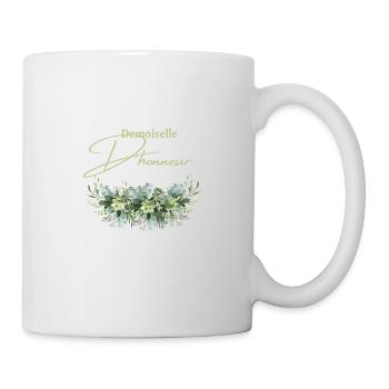 Demoiselle d’honneur floral - Mug blanc - blanc - Droite