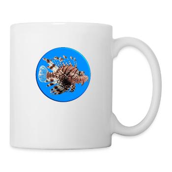 The lionfish feeds on small fish - Mug - white - Right