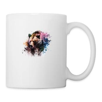 ours, grizzly - Mug blanc - blanc - Droite