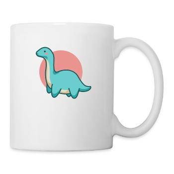 Mignon dinosaure au long cou, Brontosaurus - Mug blanc - blanc - Droite