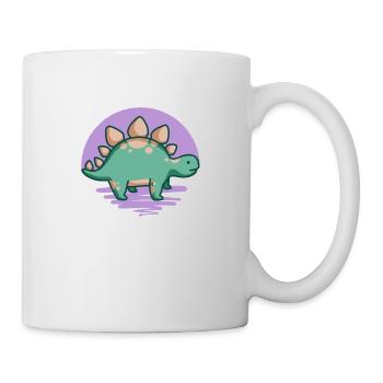 Cute Stegosaurus, Dino, Dinosaur - Mug - white - Right