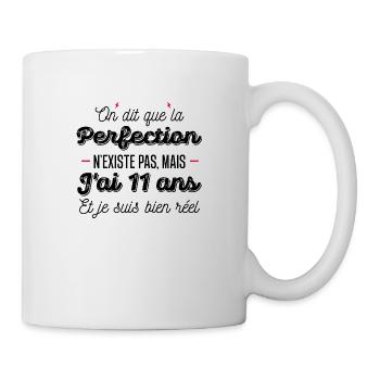 11 ans de perfection / cadeau anniversaire 11 ans - Mug blanc - blanc - Droite