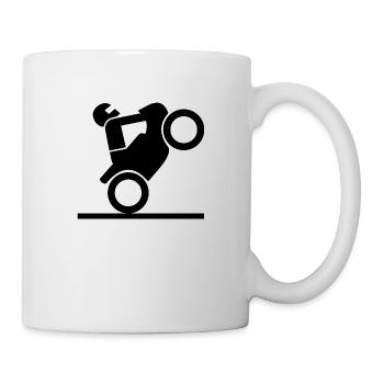 wheelie Design / Motorrad Design - Tasse - Weiß - Rechts