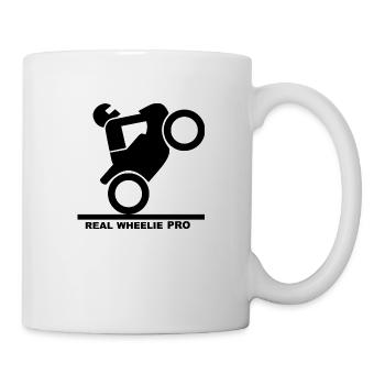 wheelie pro Design / Motorrad Design - Tasse - Weiß - Rechts